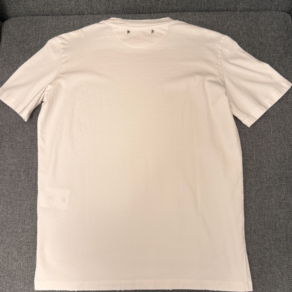 Golden Goose White Tee Crystal Embellishment XS - Picture 4 of 6